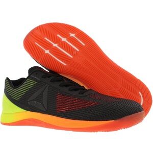 Reebok Men's Black and Neon Yellow Athletic Shoes